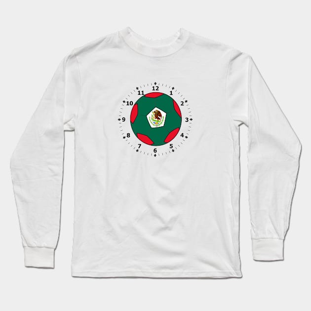 mexican flag clock Long Sleeve T-Shirt by persa